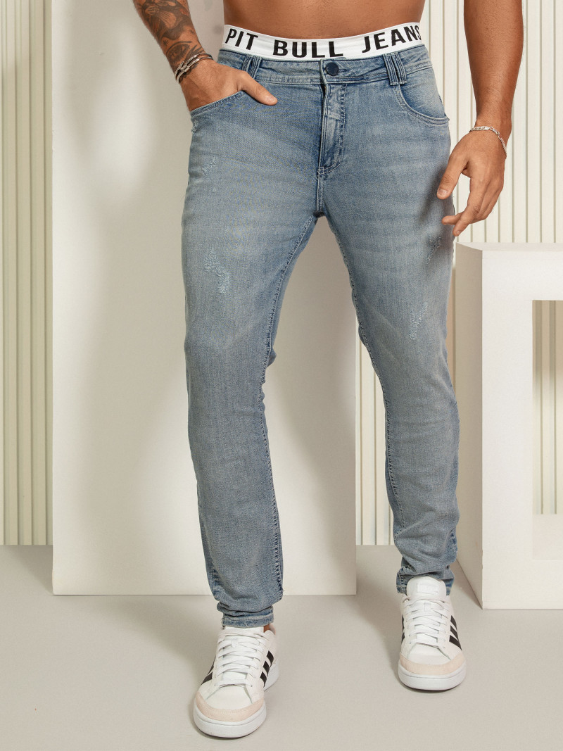 Calça Masculina Jeans Claro Total Estilo
