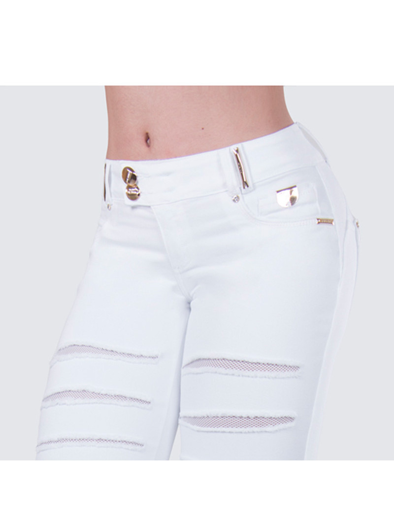 Calça Jeans Branca Ano Novo C/Corrente Nova Coleção Pit Bull-66136 - Calça  Jeans Feminina - Magazine Luiza
